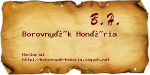 Borovnyák Honória névjegykártya